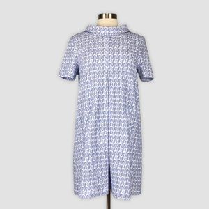 Tyler Boe Kristin Short Sleeve Cowl Neck Swing Dress Lilac Print Medium